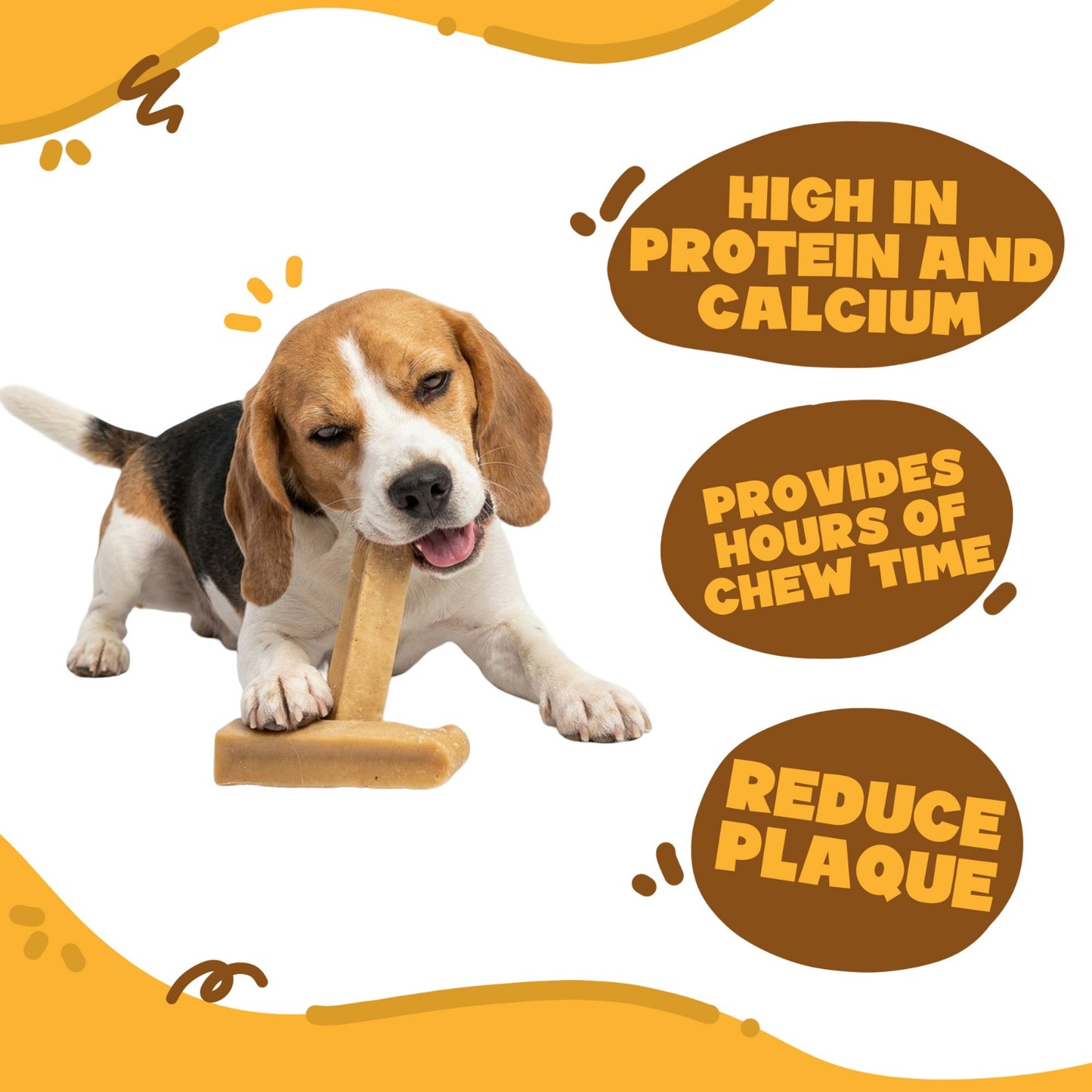 Large Long-Lasting Single Cheese Bones (90 - 110g) (e)